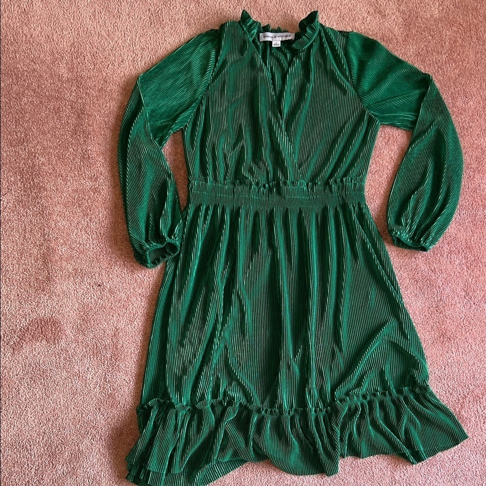 Emma & Michele Vibrant Green Formal Kids Dress